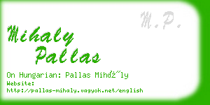 mihaly pallas business card